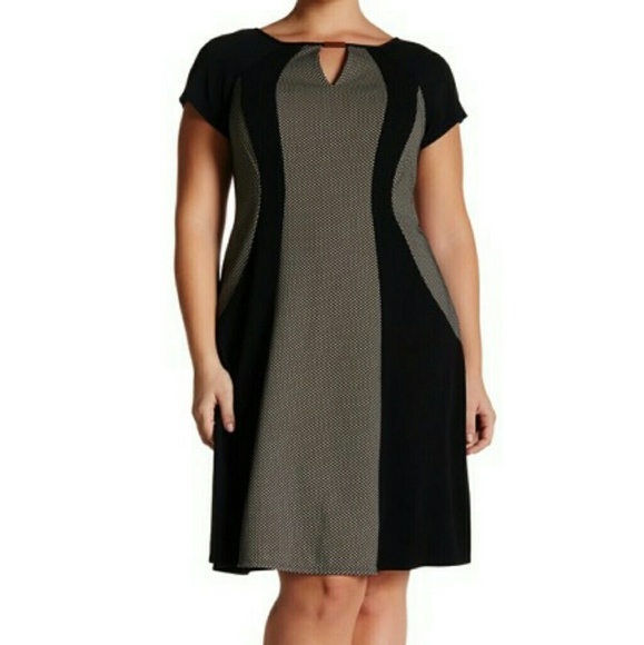 Dresses & Skirts - Sandra Darren Short Sleeve A-Line Knit Dress, NWT